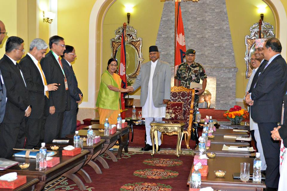 sushma swaraj in nepal