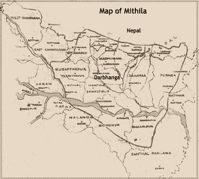 map of mithila
